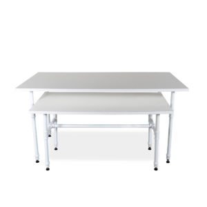 Small White Pipe Style Table – view 2