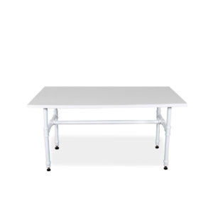 Small White Pipe Style Table – retail display