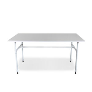 Small White Pipe Style Table – view 4