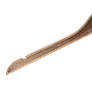 HW01 series wood dress hanger in espresso finish for retail display