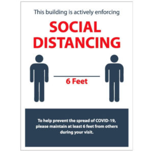 Social Distancing Sign 18"X24" – retail display