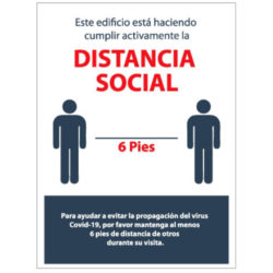 Social Distancing Sign 18"X24" in Spanish – retail display