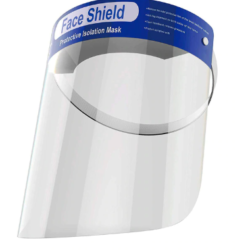Safety face shield with adjustable headband for personal protective equipment