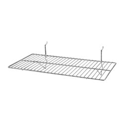 Pegboard chrome shelf – 24 x 12 inch wire display shelf