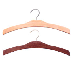 16 inch wood dress and top hanger from H500 series for retail clothing display