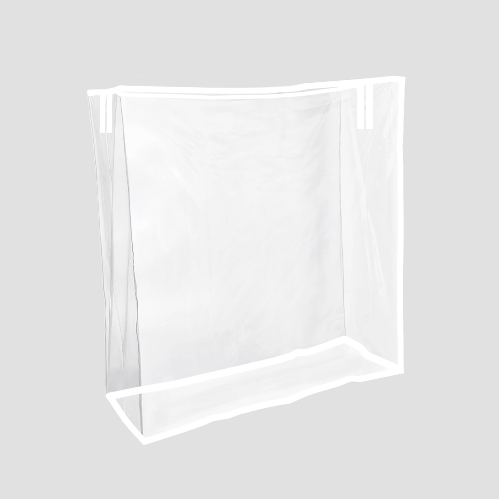 Zippered vinyl rack cover for Z racks and rolling garment racks
