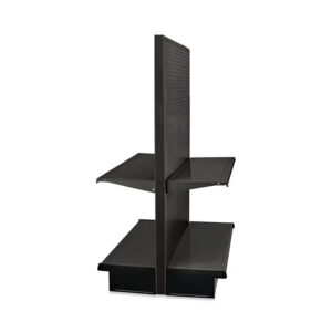 Double sided gondola shelving add-on unit detail - retail aisle display