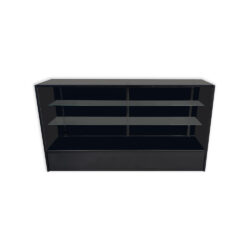 6' All Black Showcase with Black Hardware