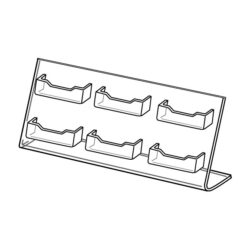 6-Pocket Business Card Holder — 6 pocket acrylic business card holder countertop