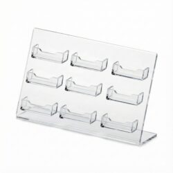 9-Pocket Business Card Holder — 9 pocket acrylic business card holder countertop