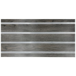 GREY WOODGRAIN SLATWALL WITH INSERTS SF-48GWG