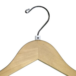 Snap on size Markers white with black print for retail clothing hangers