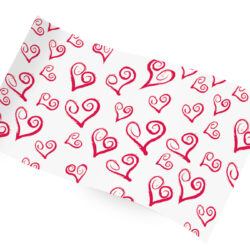 swirly hearts tissue
