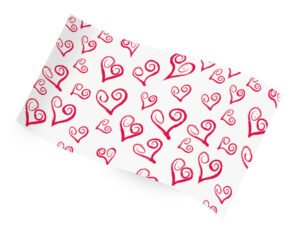 swirly hearts tissue