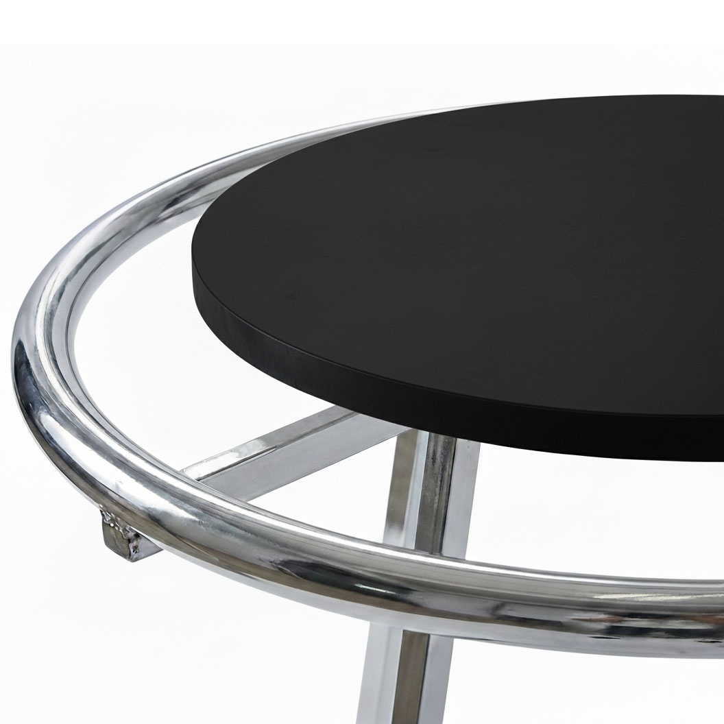 30 inch black round melamine shelf for round garment racks retail display