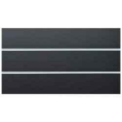 6" O.C. Black Slatwall - 18mm