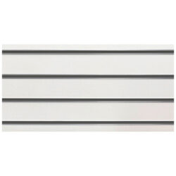 3" O.C. White MDF Slatwall - 18mm Inserts