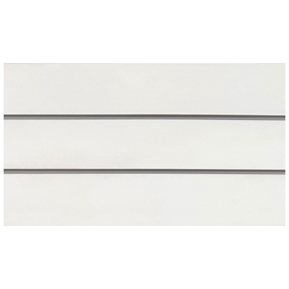 6" O.C. White MDF Slatwall - 18mm