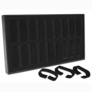 Black velvet 18 watch display tray with insert