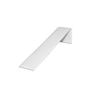 Small white leatherette ramp display 1.25 by 8 inch angled surface for jewelry