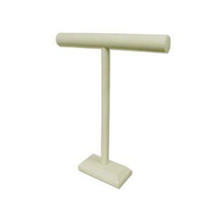 Extra tall linen single round T-bar display 12 inch wide 18.375 inch tall for opera necklaces