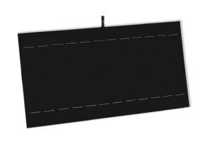 Black velvet watch display pad with elastic straps holds 12 watches