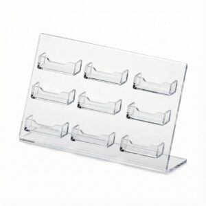 9-Pocket Business Card Holder — 9 pocket acrylic business card holder countertop