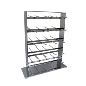40-Hook Chrome Jewelry Display Stand 15"L x 18-1/2"H