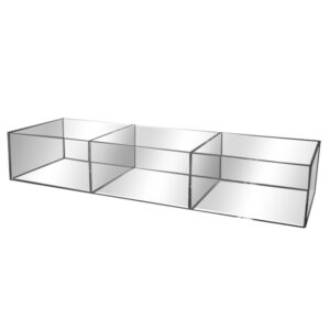 AcrylicSingle Tier Divided Counter Bin – view 2