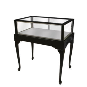 Black Boutique Showcase JDW/BC40B floor jewelry display case with LED light and lock