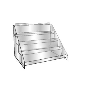 Acrylic Slatwall 4 Tier bin — acrylic slatwall 4 tier bin retail