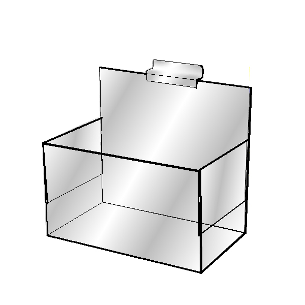 Acrylic Bin for Slatwall — acrylic slatwall bin single retail