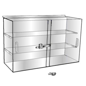 Slatwall Display Case — slatwall acrylic locking display case
