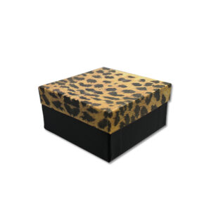Animal Print Jewelry Box - 3 3/4" x 3 3/4" x 2" display and packaging