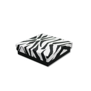 Animal Print Jewelry Box - 3 1/2" x 3 1/2" x 1" display and packaging