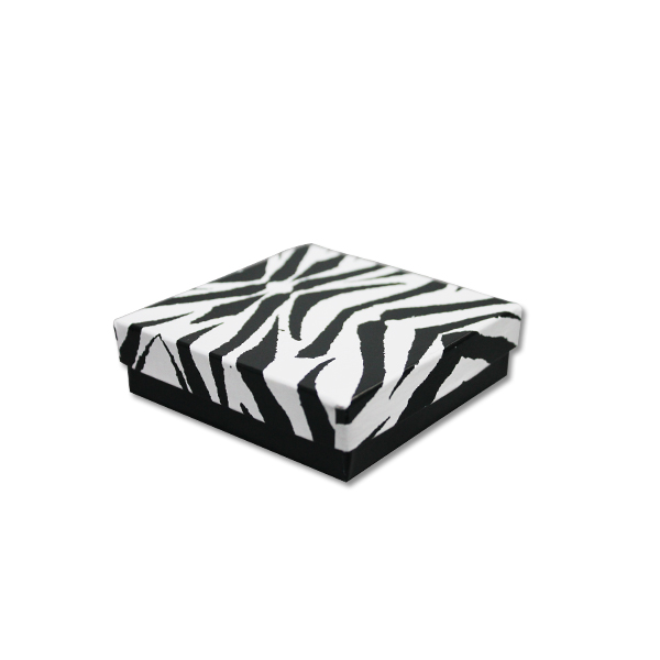 Animal Print Jewelry Box - 3 1/2" x 3 1/2" x 1" display and packaging