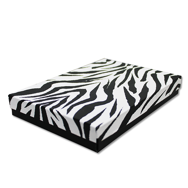 Animal Print Jewelry Box - 7 1/8" x 5 1/8" x 1 1/8" display and packaging