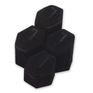 Ring pedestal display with four fingers for retail jewelry presentation