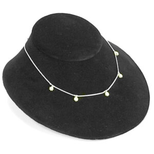 Black velvet large wide jewelry bust display 8.75 wide by 7.5 long