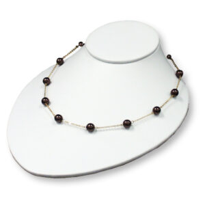White leatherette large wide jewelry bust 8.75 inch wide 7.5 inch long for necklace display