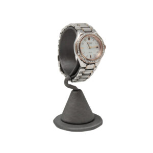 Slate grey leatherette watch display stand 2 inch wide 4.5 inch tall